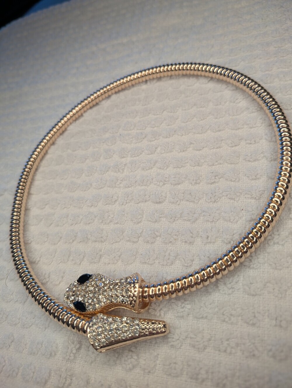 Silver Choker Snake Necklace NWOT - Picture 3 of 9